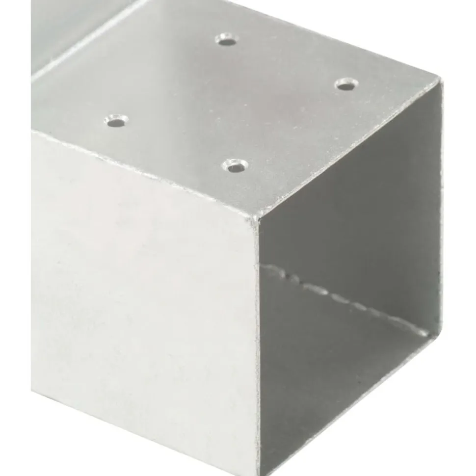 Tolppaliitin L-muoto galvanoitu metalli 91x91mm