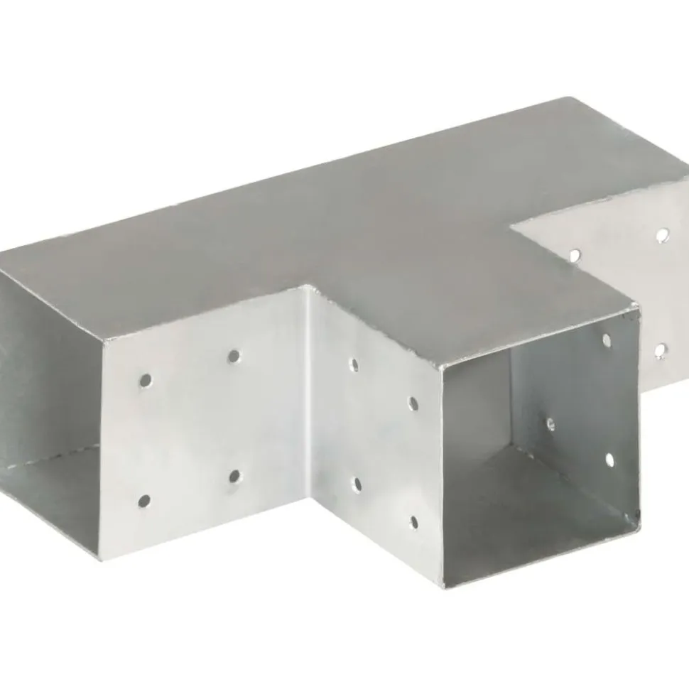 Tolppaliitin T-muoto galvanoitu metalli 101x101mm