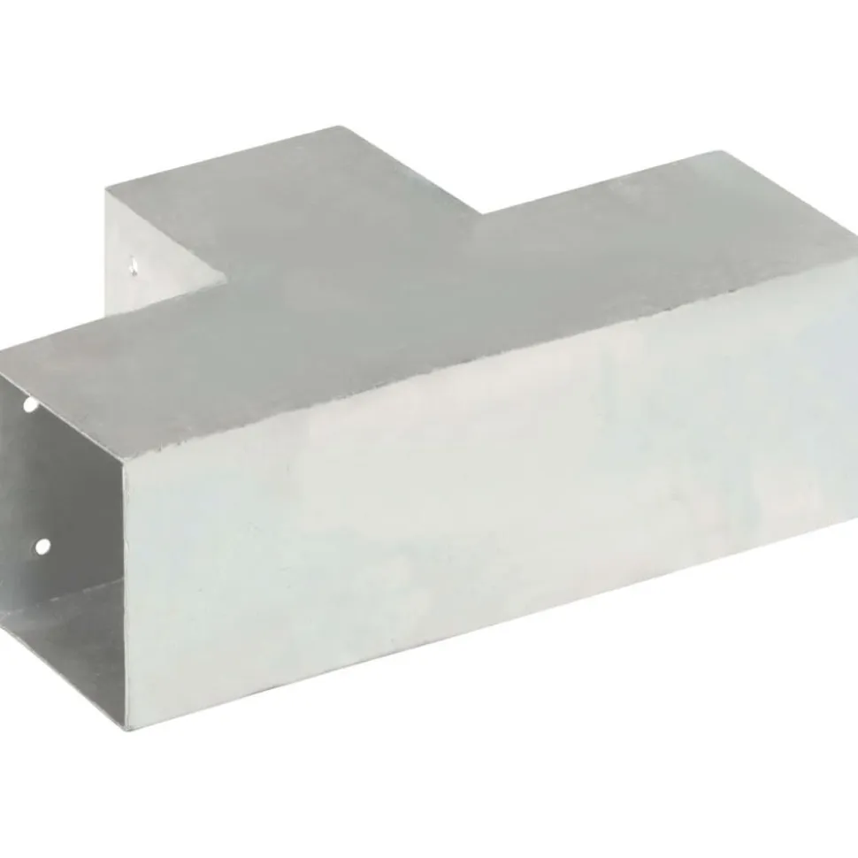 Tolppaliitin T-muoto galvanoitu metalli 101x101mm