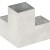 Tolppaliittimet 4kpl Y-muoto galvanoitu metalli 101x101mm