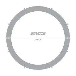 Trampoliini Stratos Ø3.05m turvaverkolla