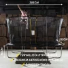 Trampoliini Stratos turvaverkolla suorakaide eri kokoja