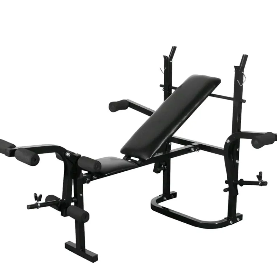 Treenipenkki levytanko- ja käsipainosarjalla, 60.5kg, 163x123x147cm
