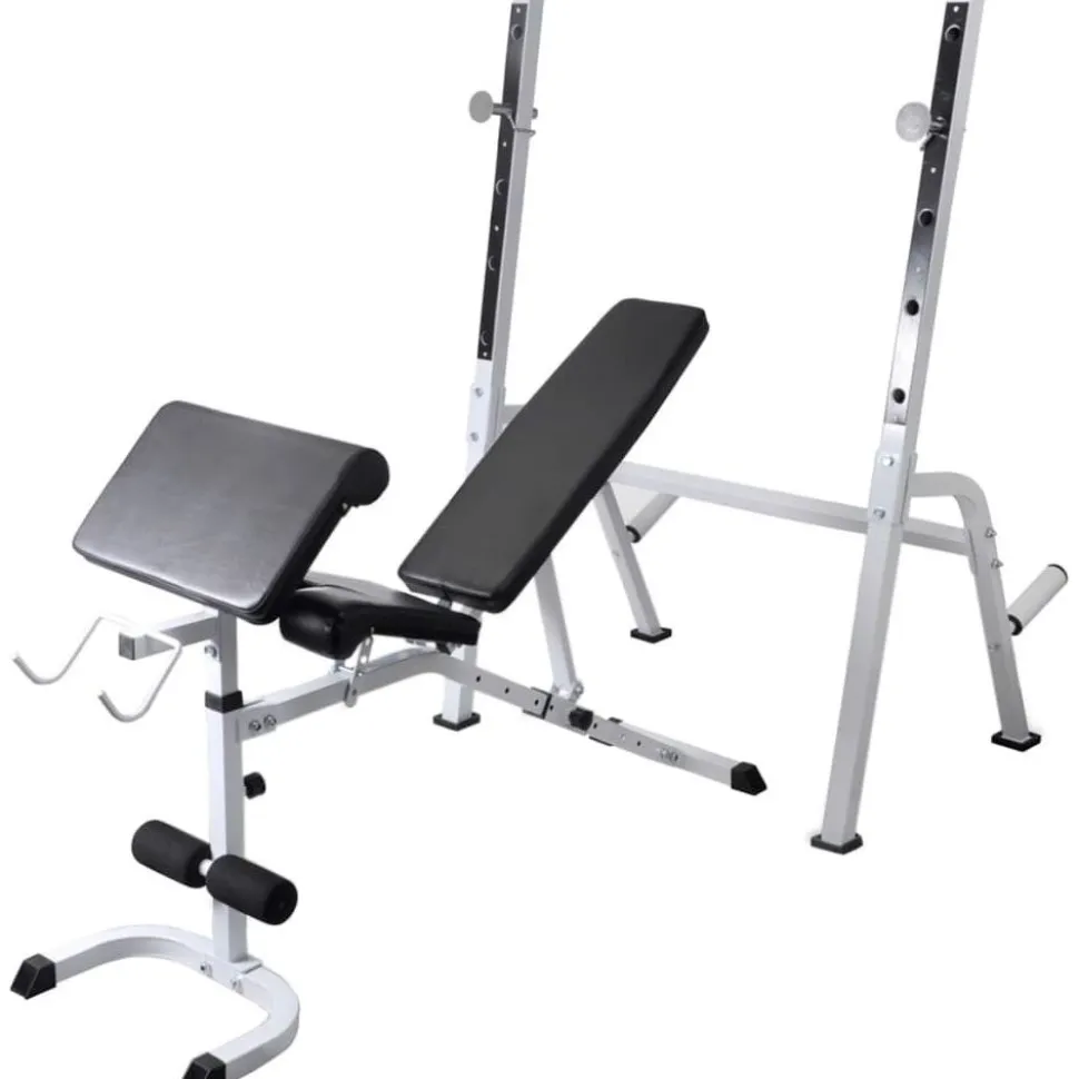 Treenipenkki levytanko- ja käsipainosarjalla, 60.5kg, 150x105x150cm