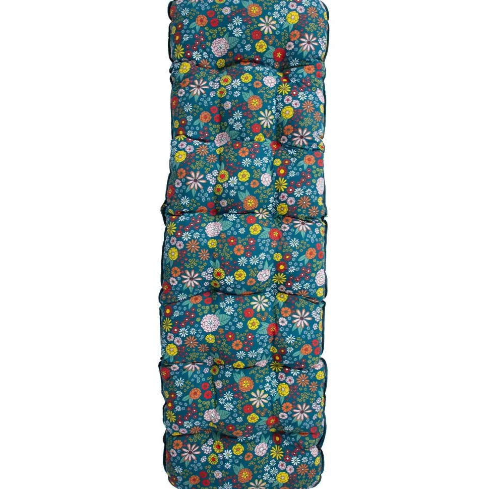 Tuolin pehmuste Home4You BADEN-BADEN 48x165 cm, kukkivat kukat, monivärinen
