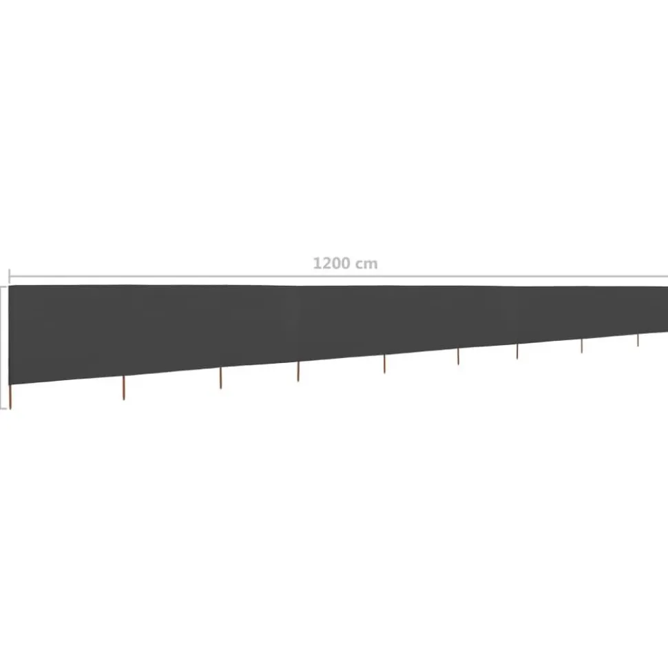 Tuulensuojakangas 9 paneelilla 1200x80 cm hiekan valkoinen