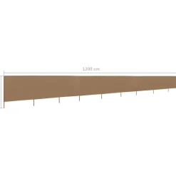 Tuulensuojakangas 9 paneelilla 1200x80 cm hiekan valkoinen