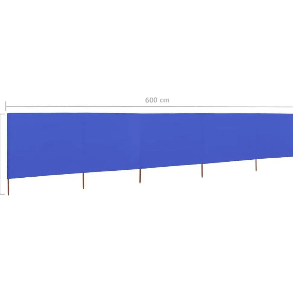 Tuulensuojakangas 5 paneelilla 600x80 cm taivaansininen