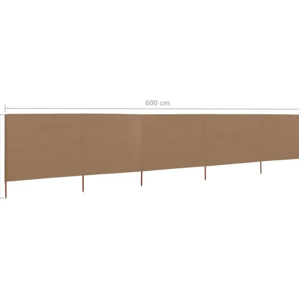 Tuulensuojakangas 5 paneelilla 600x80 cm taivaansininen