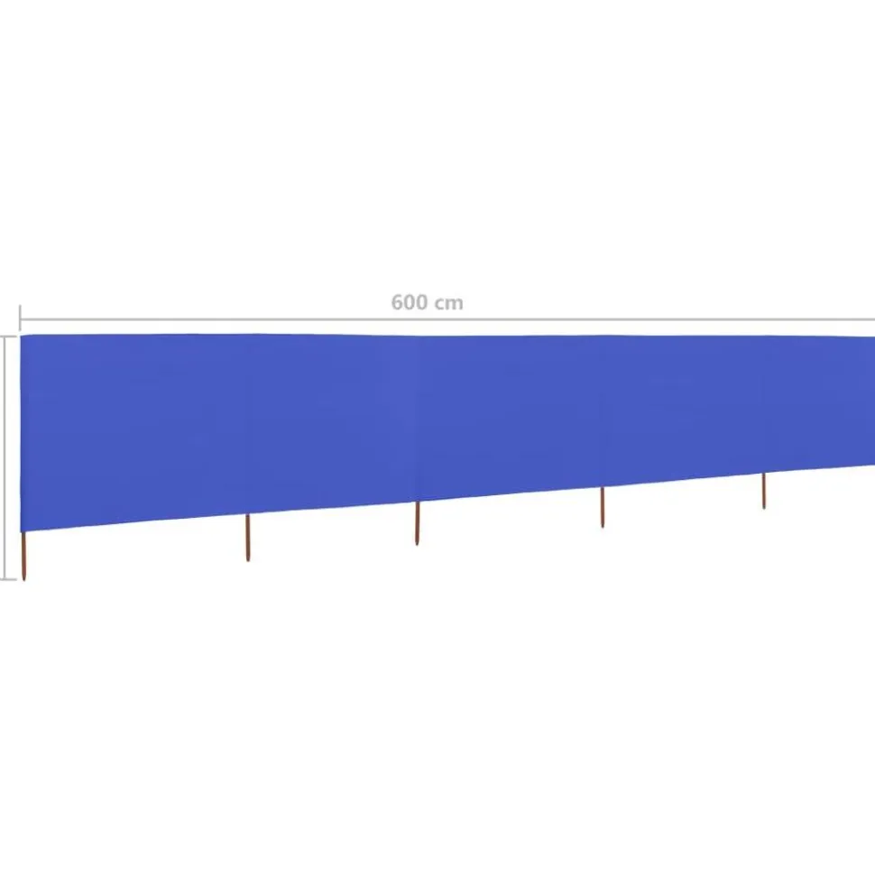 Tuulensuojakangas 5 paneelilla 600x80 cm taivaansininen