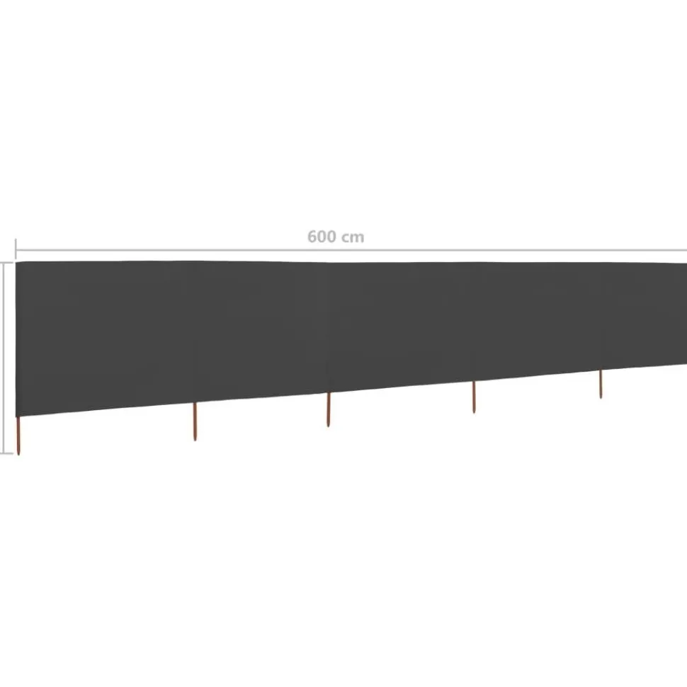 Tuulensuojakangas 5 paneelilla 600x80 cm taivaansininen