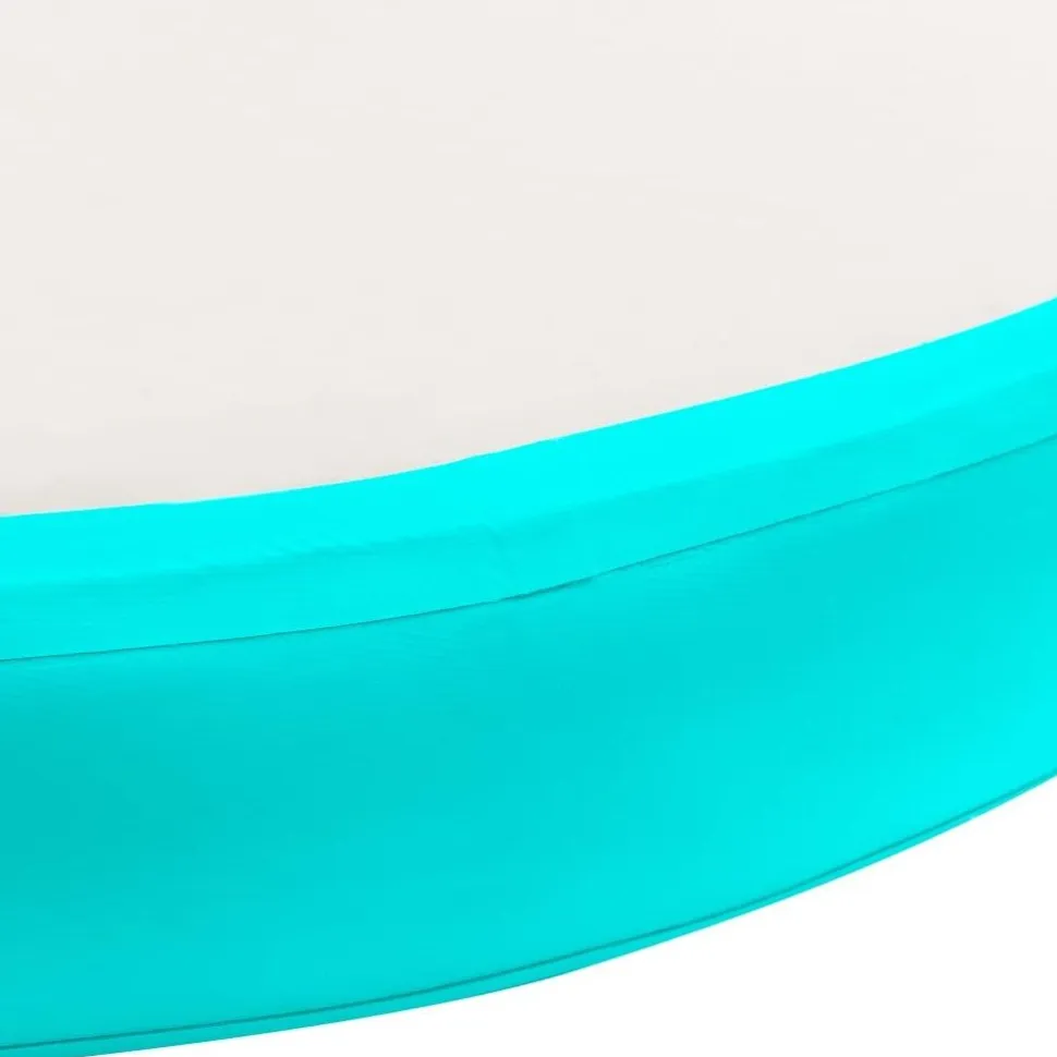 Täytettävä voimistelumatto pumpulla 100x100x10 cm PVC vihreä