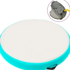 Täytettävä voimistelumatto pumpulla 100x100x10 cm PVC vihreä