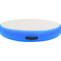 Täytettävä voimistelumatto pumpulla 100x100x10cm PVC sininen