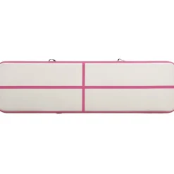 Täytettävä voimistelumatto pumpulla 800x100x20 cm PVC pinkki
