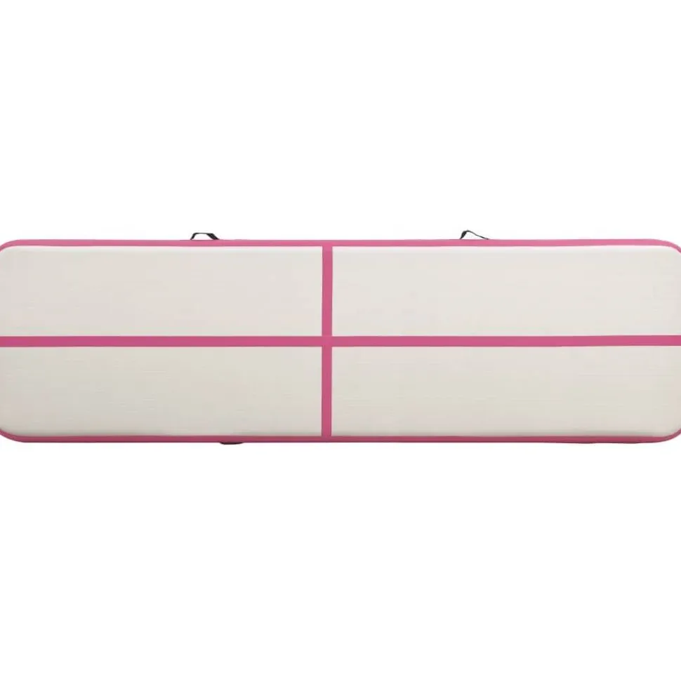 Täytettävä voimistelumatto pumpulla 700x100x20 cm PVC pinkki