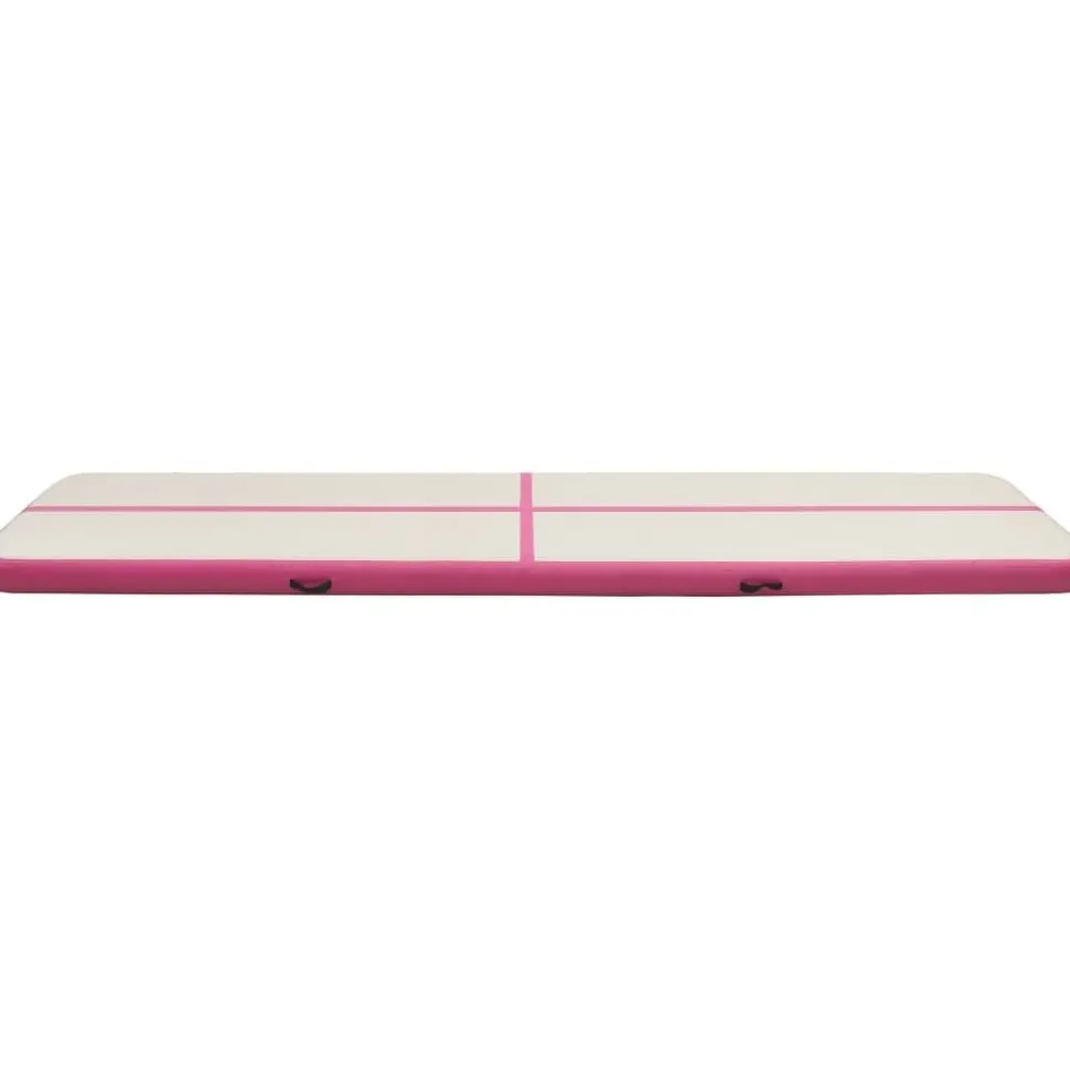Täytettävä voimistelumatto pumpulla 700x100x20 cm PVC pinkki