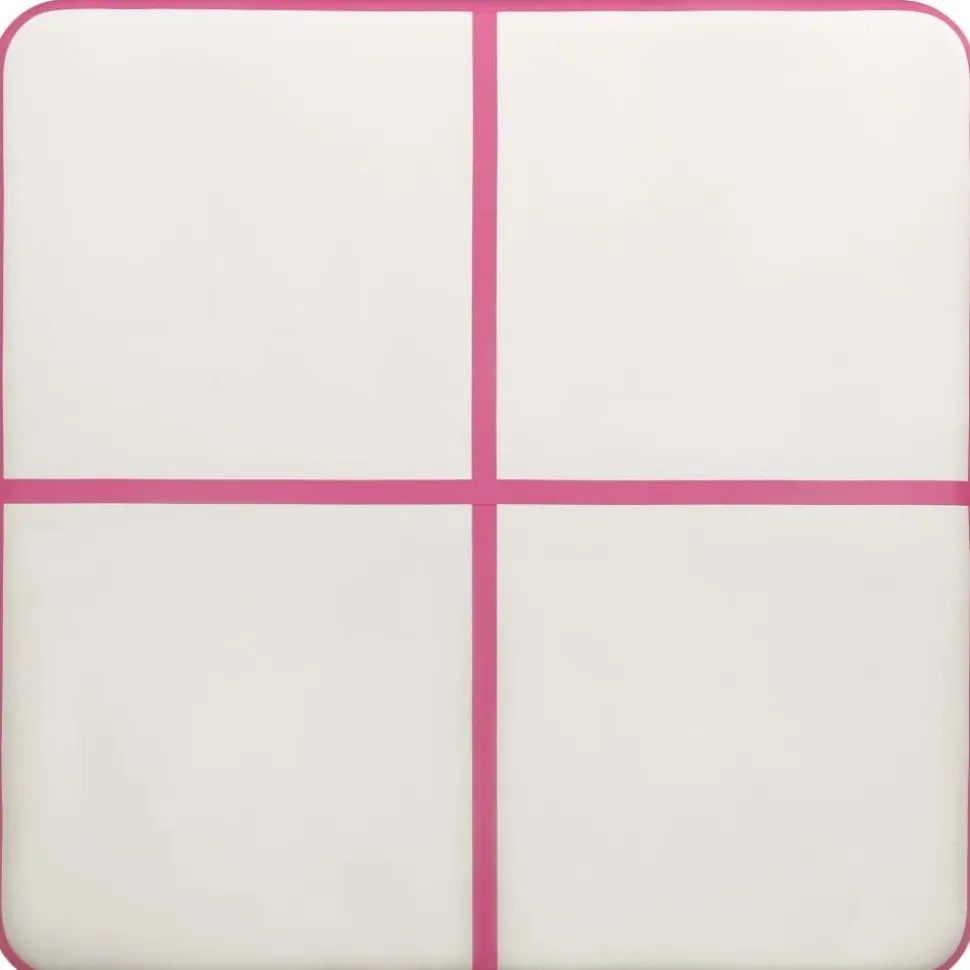 Täytettävä voimistelumatto pumpulla 200x200x10 cm PVC pinkki