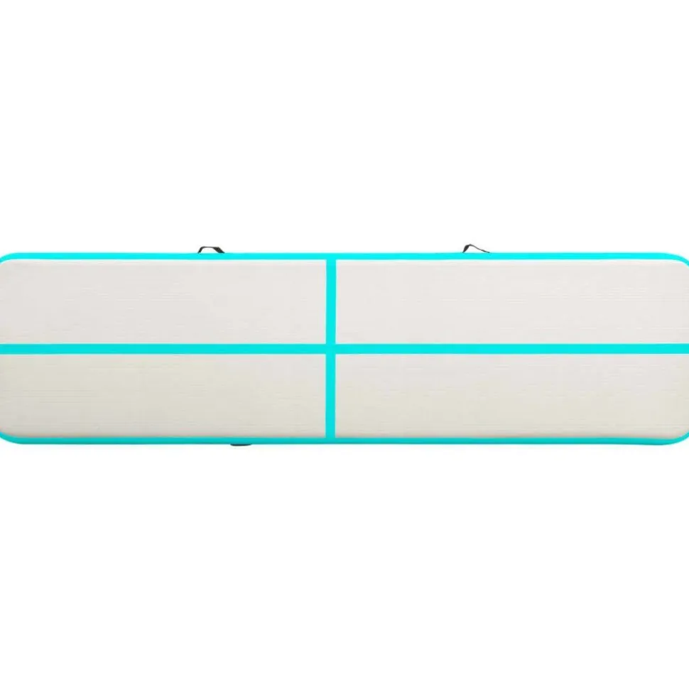 Täytettävä voimistelumatto pumpulla 800x100x20 cm PVC vihreä