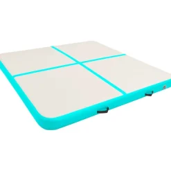 Täytettävä voimistelumatto pumpulla 200x200x10 cm PVC vihreä