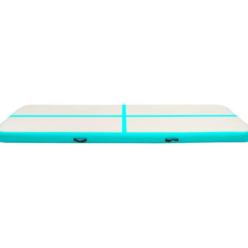 Täytettävä voimistelumatto pumpulla 500x100x15 cm PVC vihreä