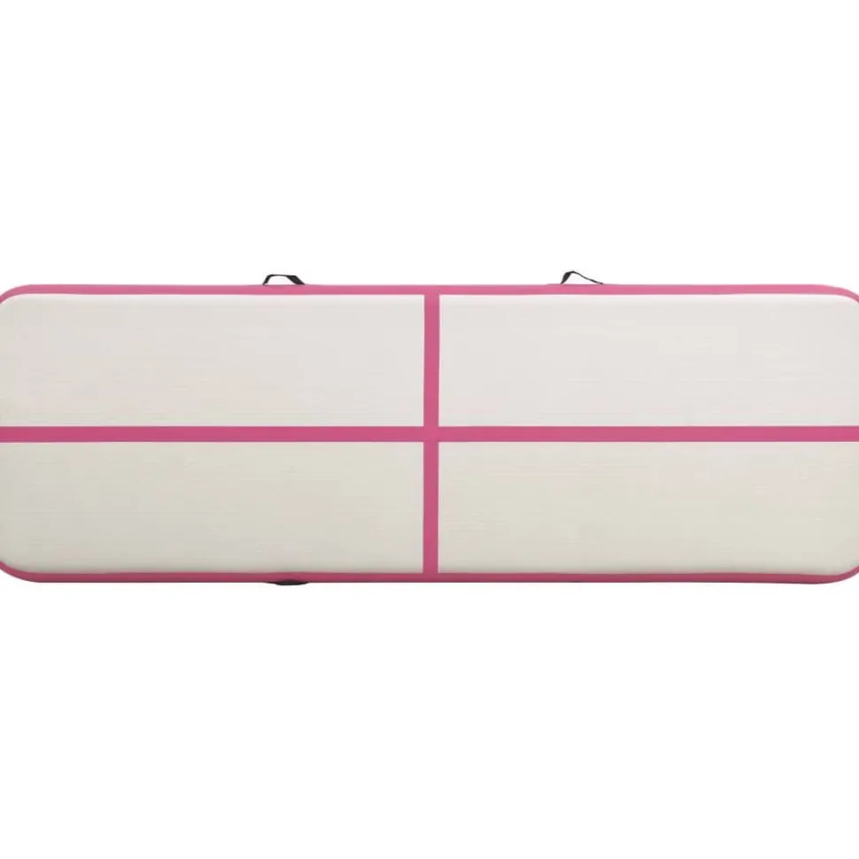 Täytettävä voimistelumatto pumpulla 300x100x20 cm PVC pinkki