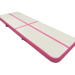 Täytettävä voimistelumatto pumpulla 300x100x20 cm PVC pinkki
