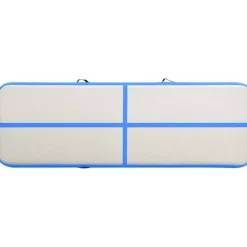 Täytettävä voimistelumatto pumpulla 300x100x15cm PVC sininen