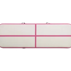 Täytettävä voimistelumatto pumpulla 500x100x15 cm PVC pinkki