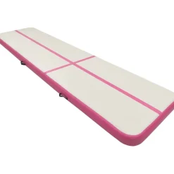 Täytettävä voimistelumatto pumpulla 600x100x15 cm PVC pinkki