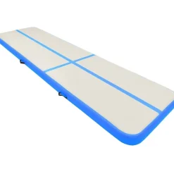 Täytettävä voimistelumatto pumpulla 700x100x15cm PVC sininen