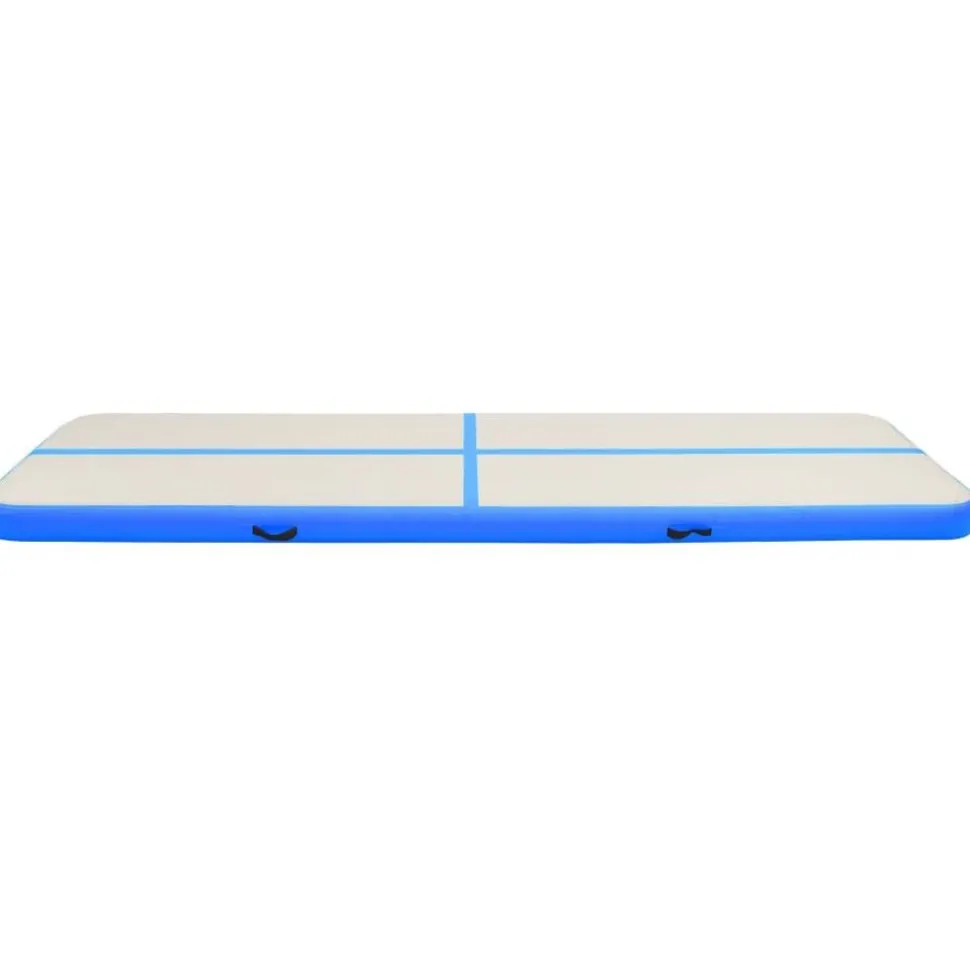 Täytettävä voimistelumatto pumpulla 800x100x15cm PVC sininen