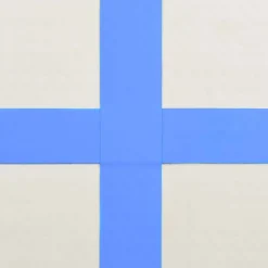 Täytettävä voimistelumatto pumpulla 400x100x20cm PVC sininen