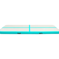 Täytettävä voimistelumatto pumpulla 400x100x20 cm PVC vihreä