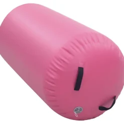 Täytettävä voimistelurulla pumpulla 120x90 cm PVC pinkki