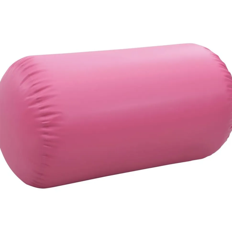 Täytettävä voimistelurulla pumpulla 120x90 cm PVC pinkki