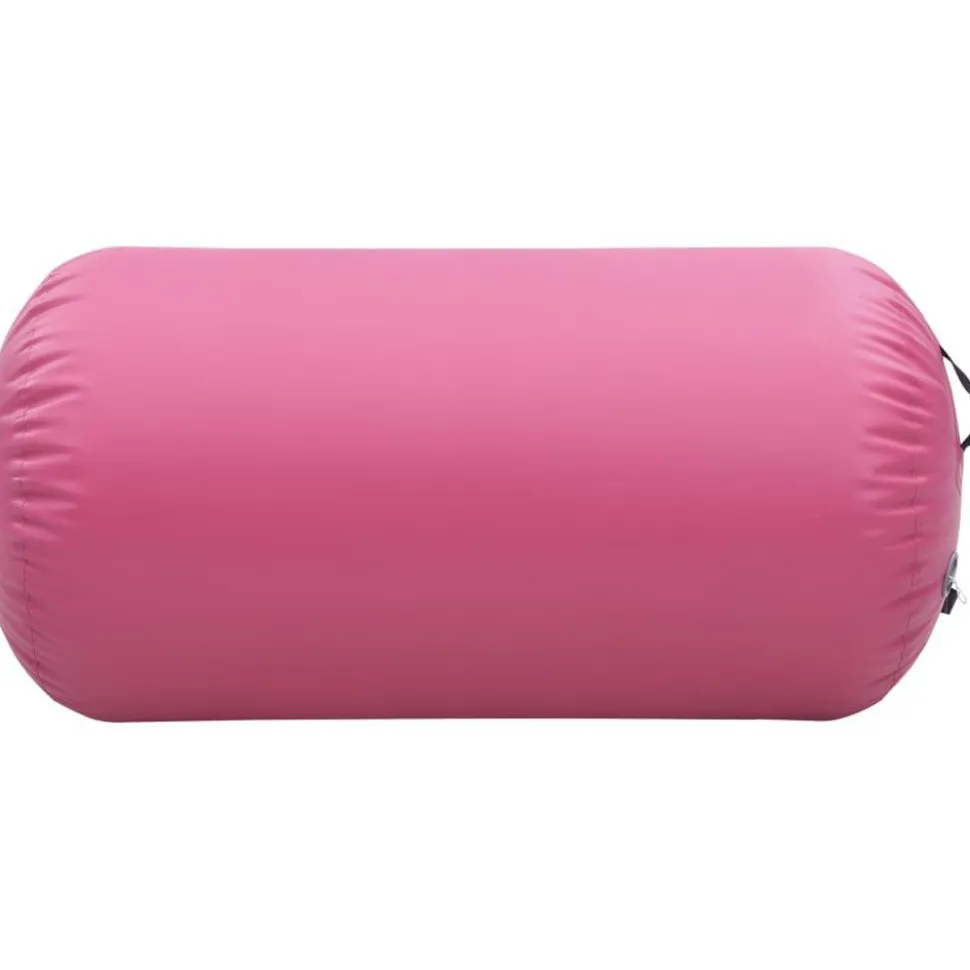 Täytettävä voimistelurulla pumpulla 120x90 cm PVC pinkki