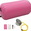 Täytettävä voimistelurulla pumpulla 120x75 cm PVC pinkki