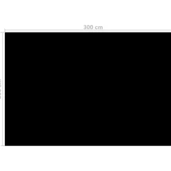 Uima-altaan suoja musta 300x200 cm pe
