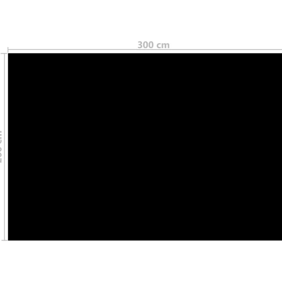 Uima-altaan suoja musta 300x200 cm pe