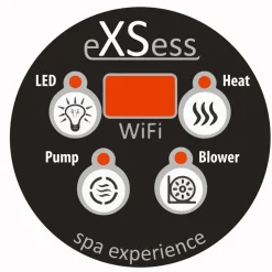 Ulkoporeallas SpaDealers TopSpa XS Wifi, 6 hlöä, eristetty, black marble