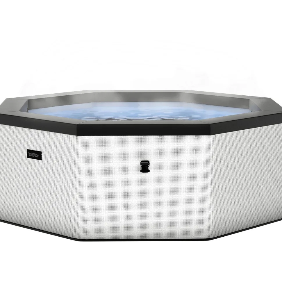 Ulkoporeallas Wave Spa Como, 6 hlöä, 90 suutinta, WiFi, kahdeksankulmainen, koottava, valkoinen