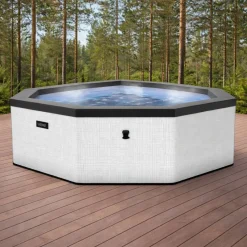 Ulkoporeallas Wave Spa Como, 6 hlöä, 90 suutinta, WiFi, kahdeksankulmainen, koottava, valkoinen