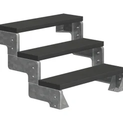 Ulkoportaat Dolle Gardentop Trimax kahdella Nordic-kaiteella antrasiitti eri kokoja