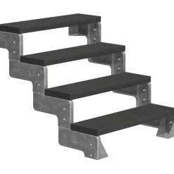 Ulkoportaat Dolle Gardentop Trimax kahdella Nordic-kaiteella antrasiitti eri kokoja