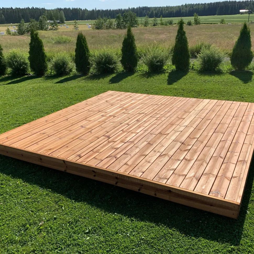Valmisterassi PatioN°rd Havu, 4x4m, kestopuu