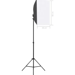 Valokuvastudiosarja 1 softbox-valoilla ja taustakankaalla