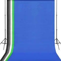 Valokuvastudiosetti 5 värillistä taustaa ja 2 softboxia
