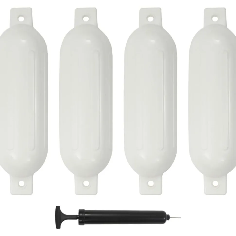Veneen lepuuttaja, 4 kpl, valkoinen, 51x14 cm, PVC