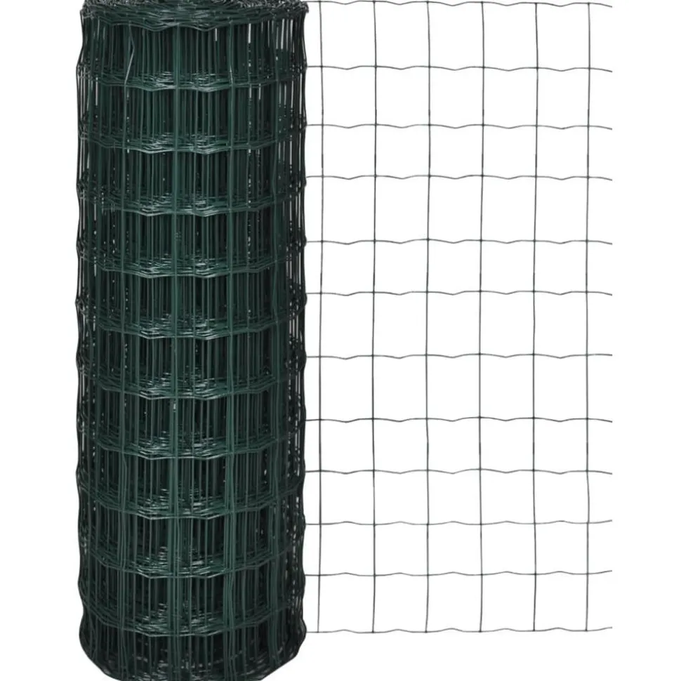 Verkkoaita teräs silmäkoko 76x63mm 25x1.0m vihreä